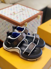 Load image into Gallery viewer, Louis Vuitton LV Archlight Flat Sandal Satin Black/Brown For Women LV