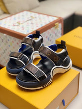 Load image into Gallery viewer, Louis Vuitton LV Archlight Flat Sandal Satin Black/Brown For Women LV