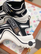 Load image into Gallery viewer, Louis Vuitton LV Archlight Flat Sandal Satin Black/White For Women LV