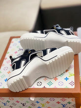 Load image into Gallery viewer, Louis Vuitton LV Archlight Flat Sandal Satin Black/White For Women LV