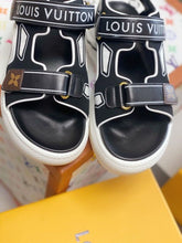 Load image into Gallery viewer, Louis Vuitton LV Archlight Flat Sandal Satin Black/White For Women LV