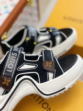 Load image into Gallery viewer, Louis Vuitton LV Archlight Flat Sandal Satin Black/White For Women LV