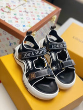 Load image into Gallery viewer, Louis Vuitton LV Archlight Flat Sandal Satin Black/White For Women LV
