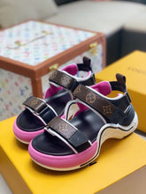Load image into Gallery viewer, Louis Vuitton LV Archlight Flat Sandal Satin Pink For Women LV