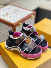Load image into Gallery viewer, Louis Vuitton LV Archlight Flat Sandal Satin Pink For Women LV