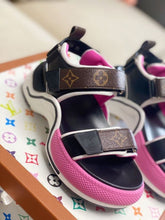 Load image into Gallery viewer, Louis Vuitton LV Archlight Flat Sandal Satin Pink For Women LV