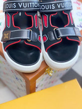 Load image into Gallery viewer, Louis Vuitton LV Archlight Flat Sandal Satin Red/Black For Women LV