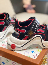 Load image into Gallery viewer, Louis Vuitton LV Archlight Flat Sandal Satin Red/Black For Women LV
