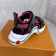 Load image into Gallery viewer, Louis Vuitton LV Archlight Flat Sandal Velvet Black/Red For Women LV