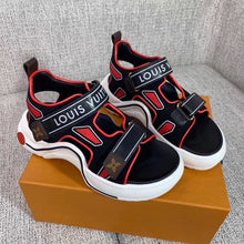 Load image into Gallery viewer, Louis Vuitton LV Archlight Flat Sandal Velvet Black/Red For Women LV