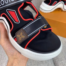 Load image into Gallery viewer, Louis Vuitton LV Archlight Flat Sandal Velvet Black/Red For Women LV