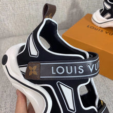 Load image into Gallery viewer, Louis Vuitton LV Archlight Flat Sandal Velvet Black/White For Women LV