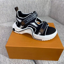 Load image into Gallery viewer, Louis Vuitton LV Archlight Flat Sandal Velvet Black/White For Women LV