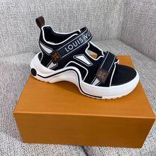 Load image into Gallery viewer, Louis Vuitton LV Archlight Flat Sandal Velvet Black/White For Women LV