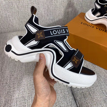 Load image into Gallery viewer, Louis Vuitton LV Archlight Flat Sandal Velvet Black/White For Women LV