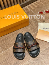 Load image into Gallery viewer, Louis Vuitton LV Sunset Flat Comfort Mule Black/Brown For Women LV