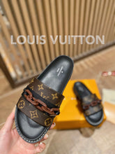Load image into Gallery viewer, Louis Vuitton LV Sunset Flat Comfort Mule Black/Brown For Women LV