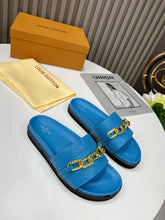 Load image into Gallery viewer, Louis Vuitton LV Sunset Flat Comfort Mule Blue For Women LV
