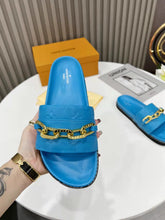 Load image into Gallery viewer, Louis Vuitton LV Sunset Flat Comfort Mule Blue For Women LV