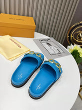 Load image into Gallery viewer, Louis Vuitton LV Sunset Flat Comfort Mule Blue For Women LV