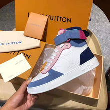 Load image into Gallery viewer, Louis Vuitton LV Unisex Boombox Sneaker Boot in Embossed Lamb Leather-Pink