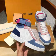 Load image into Gallery viewer, Louis Vuitton LV Unisex Boombox Sneaker Boot in Embossed Lamb Leather-Pink