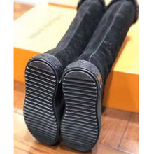 Load image into Gallery viewer, Louis Vuitton LV Women Breezy Half Boot in Black Suede Calf Leather with Monogram Canvas-Black