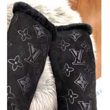 Load image into Gallery viewer, Louis Vuitton LV Women Breezy Half Boot in Black Suede Calf Leather with Monogram Canvas-Black