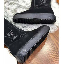 Load image into Gallery viewer, Louis Vuitton LV Women Breezy Half Boot in Black Suede Calf Leather with Monogram Canvas-Black
