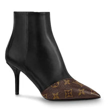Load image into Gallery viewer, Louis Vuitton LV Women Cherie Ankle Boot Calf Leather Patent Monogram Canvas