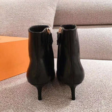 Load image into Gallery viewer, Louis Vuitton LV Women Cherie Ankle Boot Calf Leather Patent Monogram Canvas
