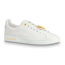 Load image into Gallery viewer, Louis Vuitton LV Women Frontrow Sneaker Gold-Tone LV Circle in White Calf Leather and Rubber