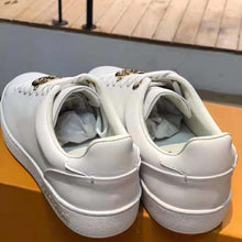 Load image into Gallery viewer, Louis Vuitton LV Women Frontrow Sneaker Gold-Tone LV Circle in White Calf Leather and Rubber
