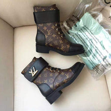 Load image into Gallery viewer, Louis Vuitton LV Women Wonderland Flat Ranger in Patent Monogram Canvas-Brown