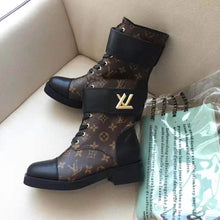 Load image into Gallery viewer, Louis Vuitton LV Women Wonderland Flat Ranger in Patent Monogram Canvas-Brown