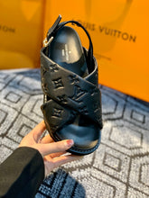 Load image into Gallery viewer, Louis Vuitton Paseo Flat Comfort Sandal Black For Women LV 1A9RDO