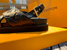 Load image into Gallery viewer, Louis Vuitton Paseo Flat Comfort Sandal Black For Women LV 1A9RDO