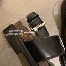 Load image into Gallery viewer, Louis Vuitton Paseo Flat Comfort Sandal Black For Women LV