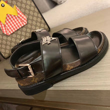Load image into Gallery viewer, Louis Vuitton Paseo Flat Comfort Sandal Black For Women LV