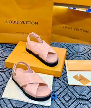 Load image into Gallery viewer, Louis Vuitton Paseo Flat Comfort Sandal Pink For Women LV 1A9RF9