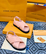 Load image into Gallery viewer, Louis Vuitton Paseo Flat Comfort Sandal Pink For Women LV 1A9RF9