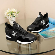 Load image into Gallery viewer, Louis Vuitton Run Away Sneaker Patent Black Canvas For Women LV