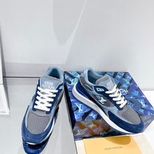Load image into Gallery viewer, Louis Vuitton Run Away Sneaker Patent Monogram Material Blue For Women LV
