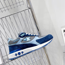 Load image into Gallery viewer, Louis Vuitton Run Away Sneaker Patent Monogram Material Blue For Women LV