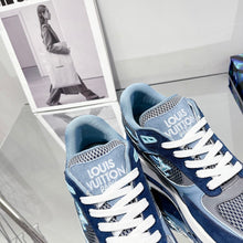 Load image into Gallery viewer, Louis Vuitton Run Away Sneaker Patent Monogram Material Blue For Women LV