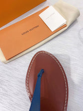 Load image into Gallery viewer, Louis Vuitton Starboard Flat Thong Sandal Monogram Denim Blue For Women LV 1A7RDP