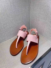 Load image into Gallery viewer, Louis Vuitton Starboard Flat Thong Sandal Monogram Denim Pink For Women LV