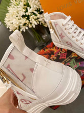 Load image into Gallery viewer, Louis Vuitton Stellar Sneaker Boot Monogram Denim Pink/White For Women LV