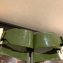 Load image into Gallery viewer, Louis Vuitton Sunbath Flat Mule Shiny Rubber Kaki For Women LV