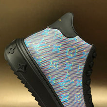 Load image into Gallery viewer, Louis Vuitton Time Out High Top Sneakers Calfskin Leather Fall/Winter Collection 1A4XYE, Blue/Black